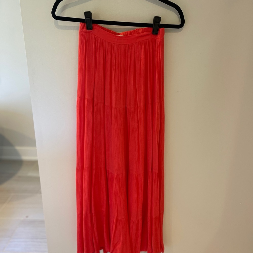 Z Supply Vibrant Red Maxi Skirt